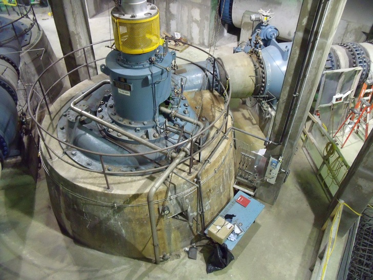 Figure 2. One of the original KSB ME pumps installed when the plant was constructed. (Image: KSB)