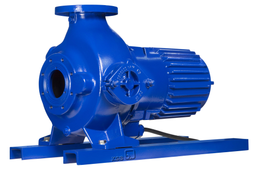 The Amarex/KRT waste water pump series with energy-efficient IE3 motors. (KSB Aktiengesellschaft, Frankenthal, Germany)