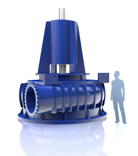 A drawing of one of the four wastewater pumps for London's Lee Tunnel project